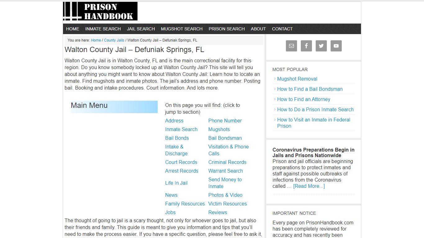 Walton County Jail – Defuniak Springs, FL